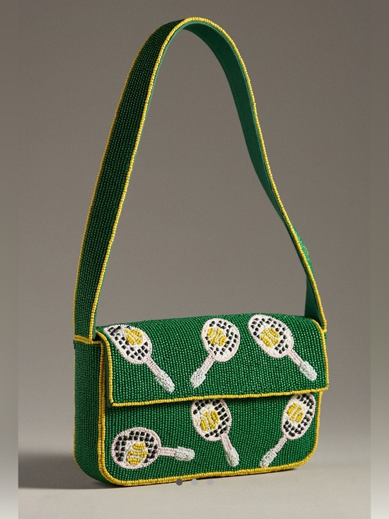 Anthropologie Handbags - NWT Anthropologie The Fiona Beaded Bag Icon Edition Tennis
